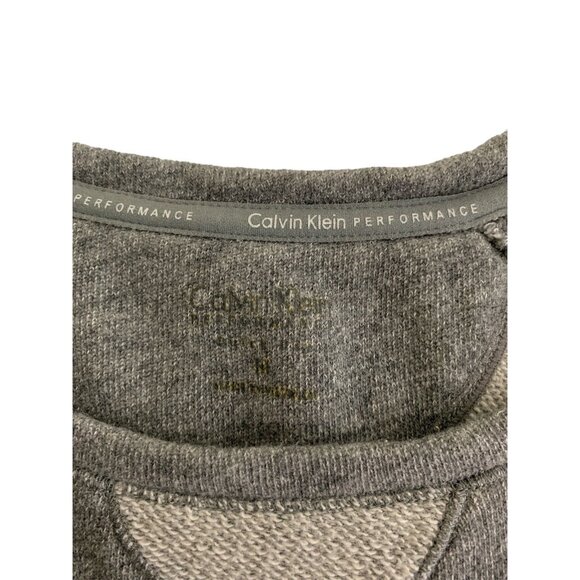 Calvin Klein Performance Womens Heather Gray & Beige Raglan Sleeve Top Medium - Picture 6 of 11